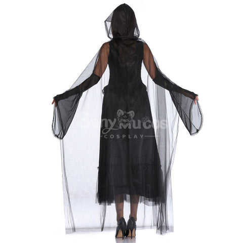 【In Stock】Halloween Cosplay Tulle Shawl Witch Ghost Wife Cosplay Costume