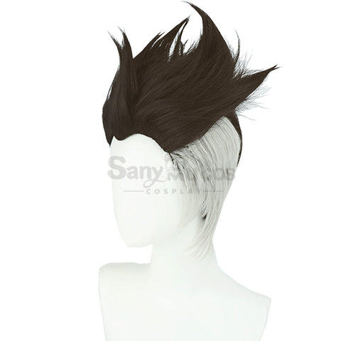 【In Stock】Anime Cyberpunk: Edgerunners Cosplay David Brown and Silver Short Cosplay Wig