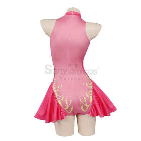 【In Stock】Anime Movie The Super Mario Bros. Movie Cosplay Princess Dress Up Peach Pink Swimsuit Cosplay Costume