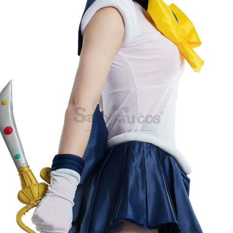 【In Stock】Anime Sailor Moon Cosplay Sailor Uranus Haruka Tenou Battle Suit Cosplay Costume Premium Edition