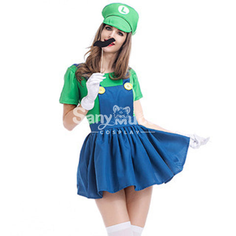 【In Stock】Game Super Mario Bros. Cosplay Mario/ Luigi Cosplay Costume Family Edition