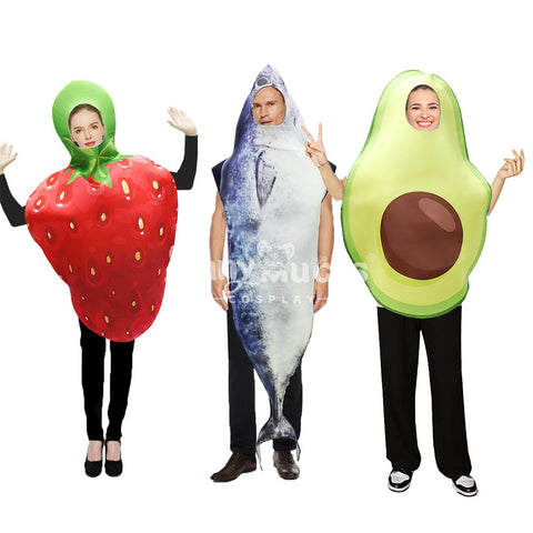 【In Stock】Halloween Cosplay Strawberry/Fish/Avocado Cosplay Costume