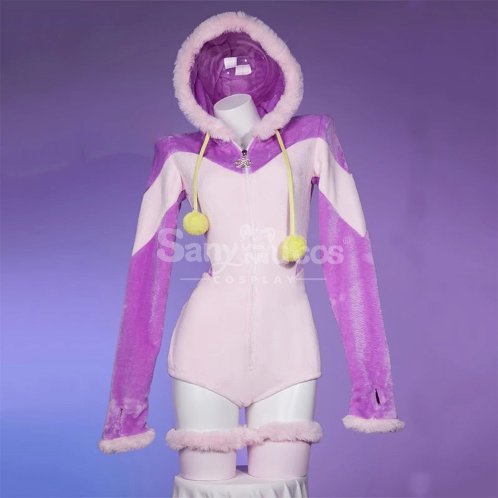 Game Street Fighter Cosplay Han Juri Plush Jumpsuit Cosplay Costume