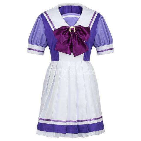 【In Stock】Game Uma Musume Pretty Derby Cosplay Tracy Purple Uniform Cosplay Costume