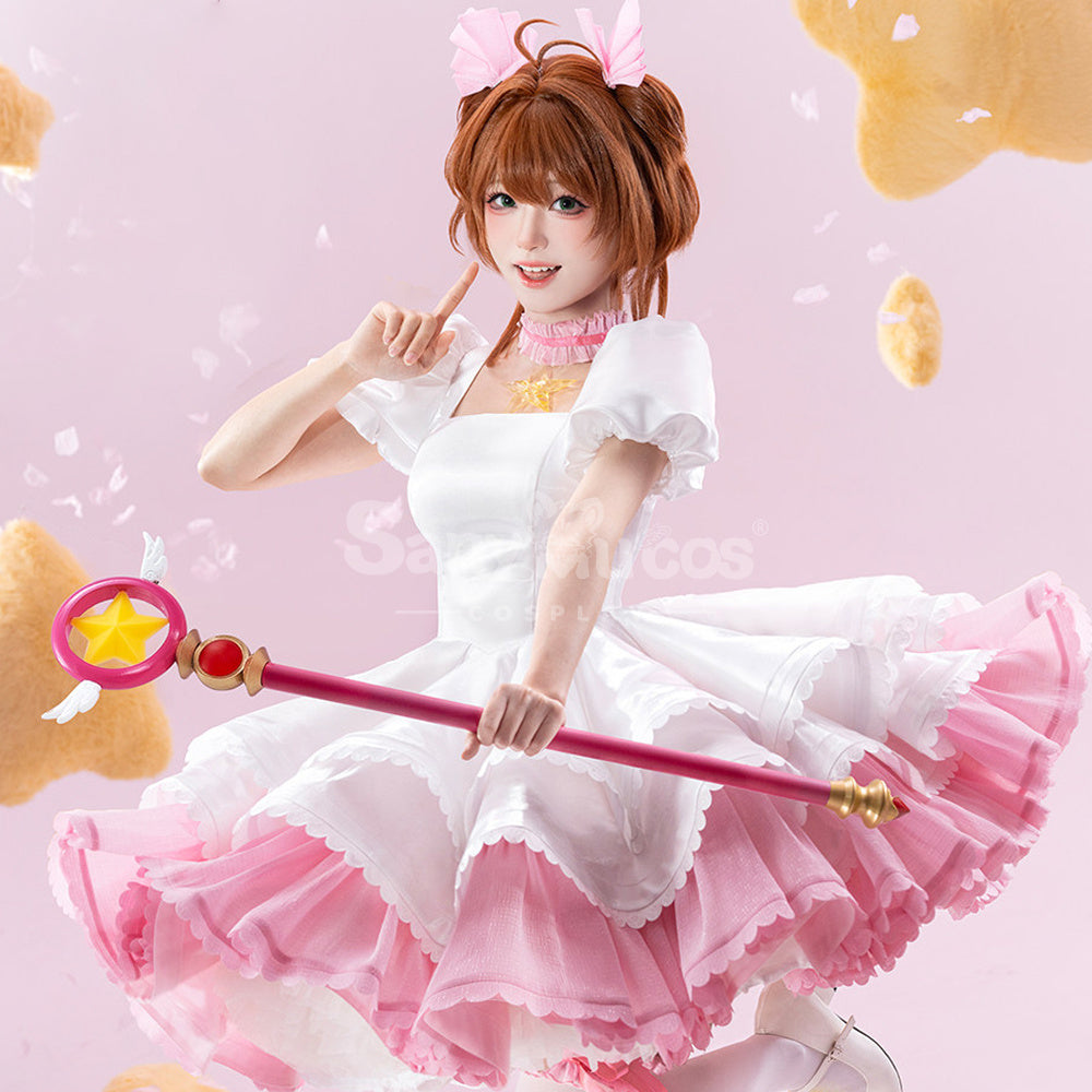 【Pre-Sale】Anime Cardcaptor Sakura Cosplay Sakura Kinomoto Pink & White Battle Cosplay Costume Cosplay Costumes