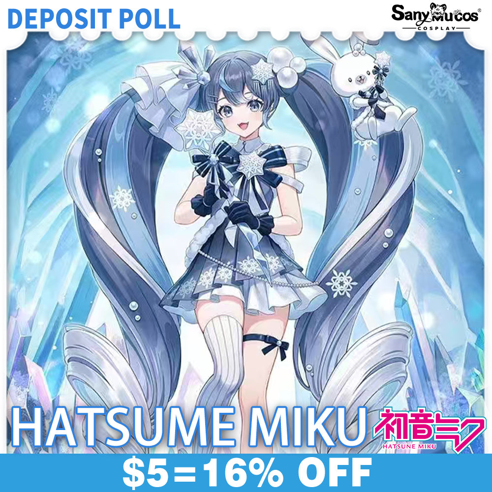 【SanyMuCos Deposit Poll】Vocaloid Hatsune Miku Cosplay Snow Miku 2025 Cosplay Costume Premium Edition