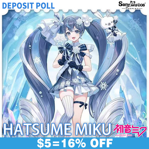 【SanyMuCos Deposit Poll】Vocaloid Hatsune Miku Cosplay Snow Miku 2025 Cosplay Costume Premium Edition