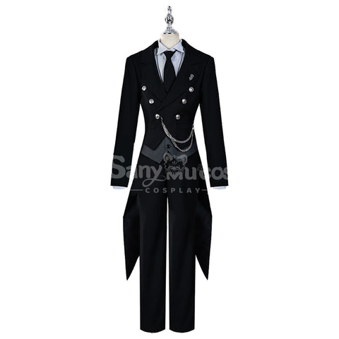 【In Stock】Anime Black Butler Cosplay Sebastian Yan Cosplay Costume Plus Size