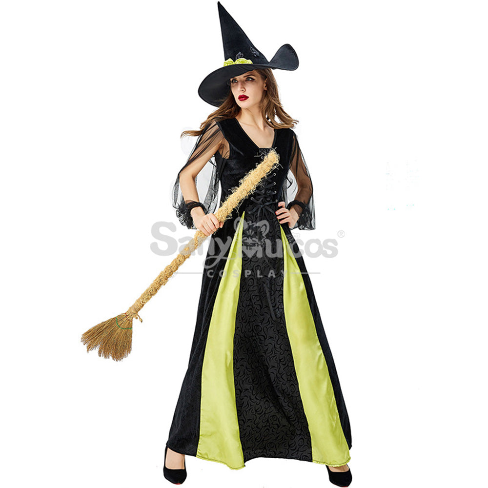 【In Stock】Halloween Cosplay Yellow Witches Cosplay Costume