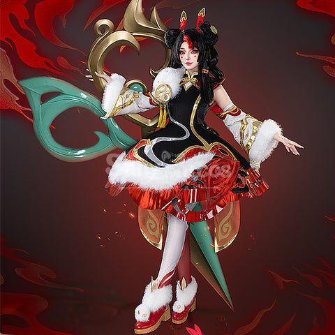 【In Stock】Game League of Legends Cosplay Gwen Christmas Cosplay Costume