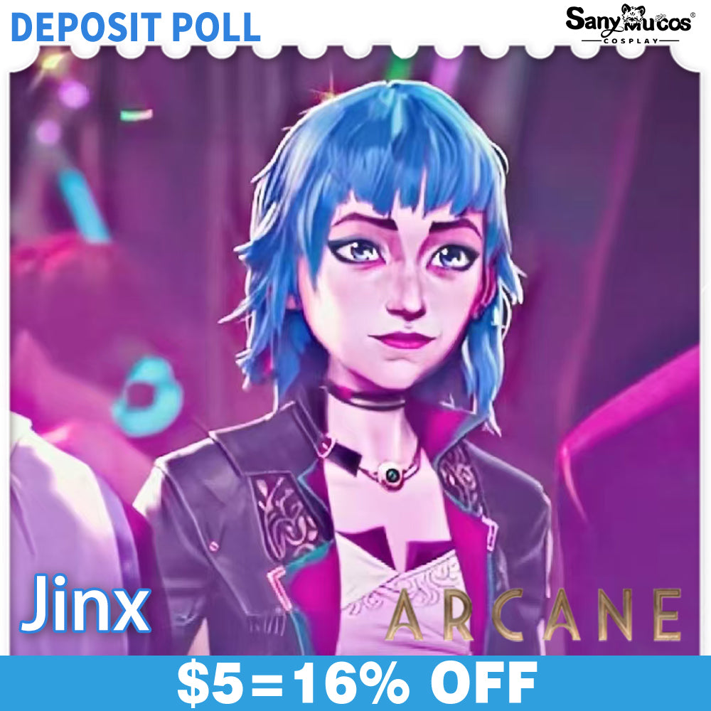 【SanyMuCos Deposit Poll】Game League Of Legends Arcane Cosplay Jinx Dress Cosplay Costume Premium Edition