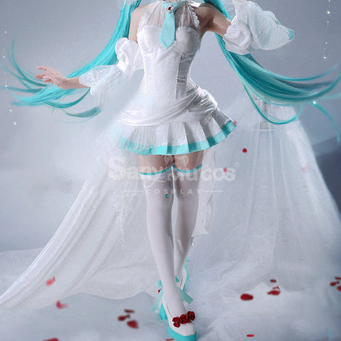 【Pre-Sale】Vocaloid Hatsune Miku Cosplay White Snow Princess Miku Cosplay Costume
