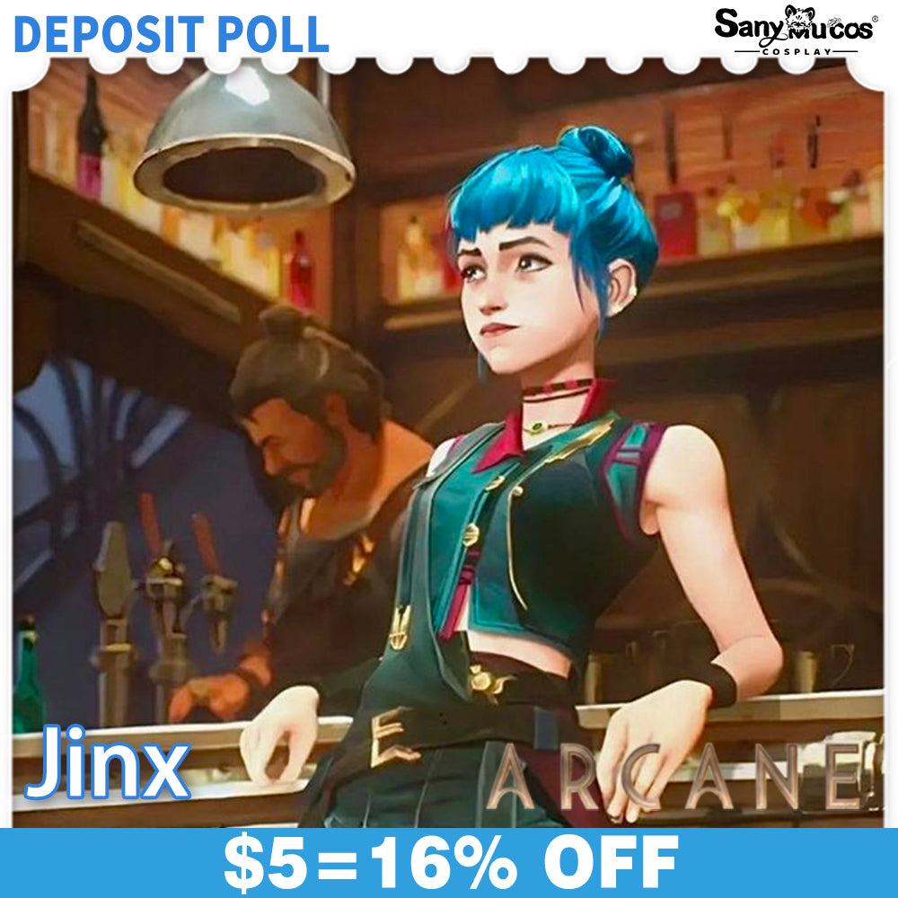 【SanyMuCos Deposit Poll】Game League Of Legends Arcane Cosplay Jinx Vest Cosplay Costume Premium Edition