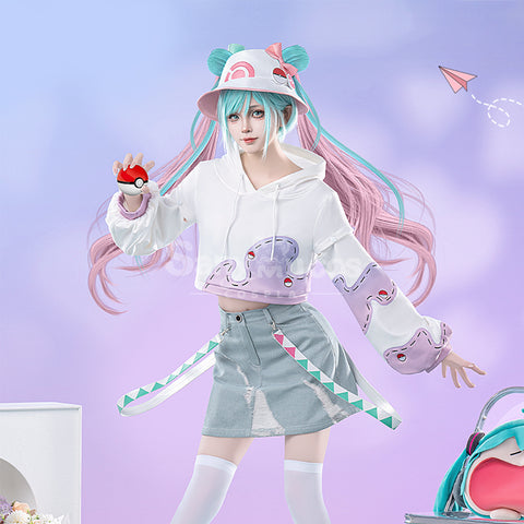 【In Stock】Vocaloid Hatsune Miku Cosplay Hatsune Miku Pokémon Cosplay Costume Premium Edition