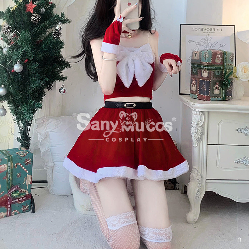 【In Stock】Sexy Cosplay Christmas Tube Top Dress Costume Costumes