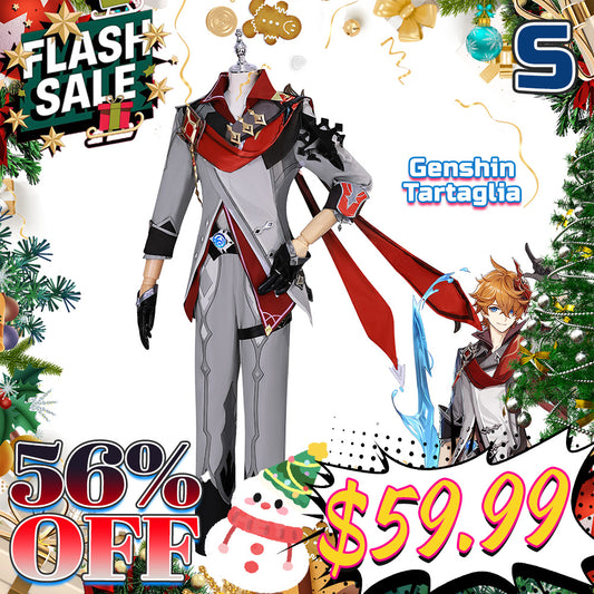 【Flash Sale $59.99】SanyMuCos Genshin Impact Tartaglia Cosplay Costume 1000