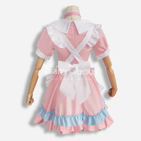 【In Stock】Maid Cosplay Pink Lolita Dress Costume Costumes