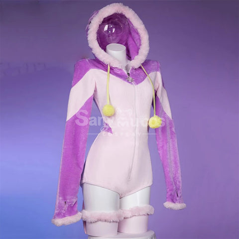 Game Street Fighter Cosplay Han Juri Plush Jumpsuit Cosplay Costume