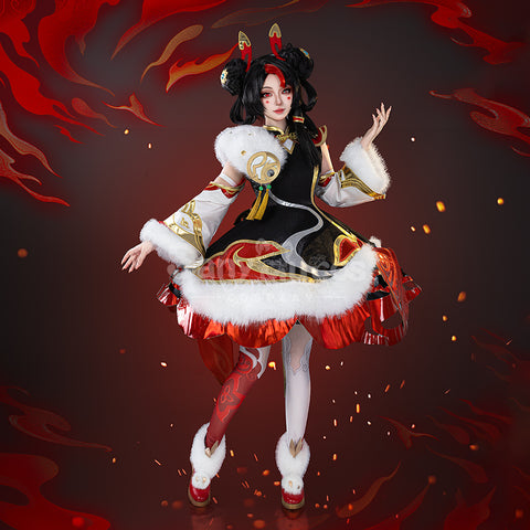 【In Stock】Game League of Legends Cosplay Gwen Christmas Cosplay Costume
