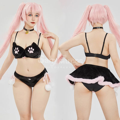 Cat's Paw Black Cosplay Plush Bikini Cosplay Costume