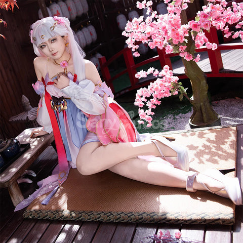 【In Stock】Game Wuthering Waves Cosplay Peach Blossom Radiance Costume Cosplay Costumes