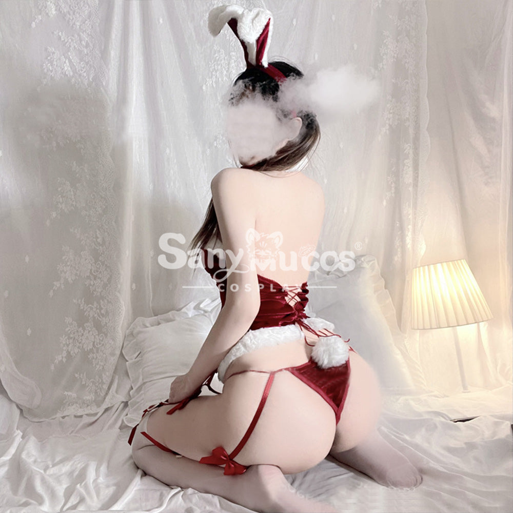【In Stock】Sexy Cosplay Christmas Tube Top Costume Red Edition Costumes