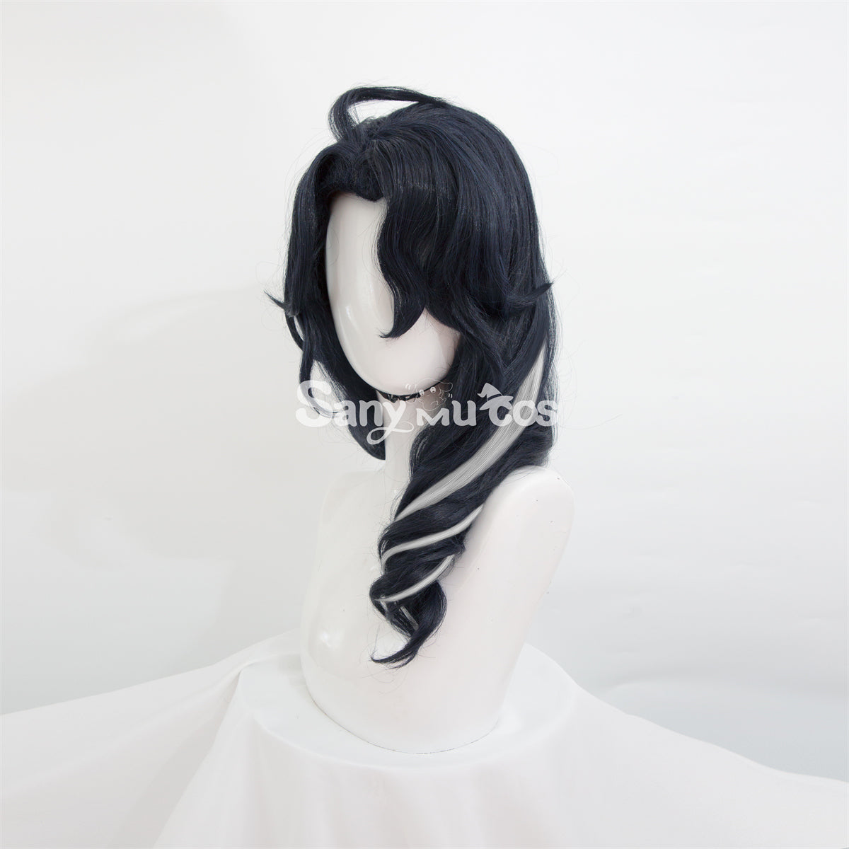 Genshin Impact Pantalone Cosplay Wig Navy Blue Wig