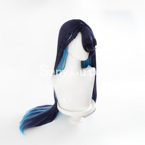【In Stock】Game Honor Of Kings Cosplay Haiyue Purple And Blue Long Wig Wigs