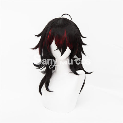 Virtual YouTuber vTuber Luxiem Vox Cosplay Wig Black Dyeing Middle Wig