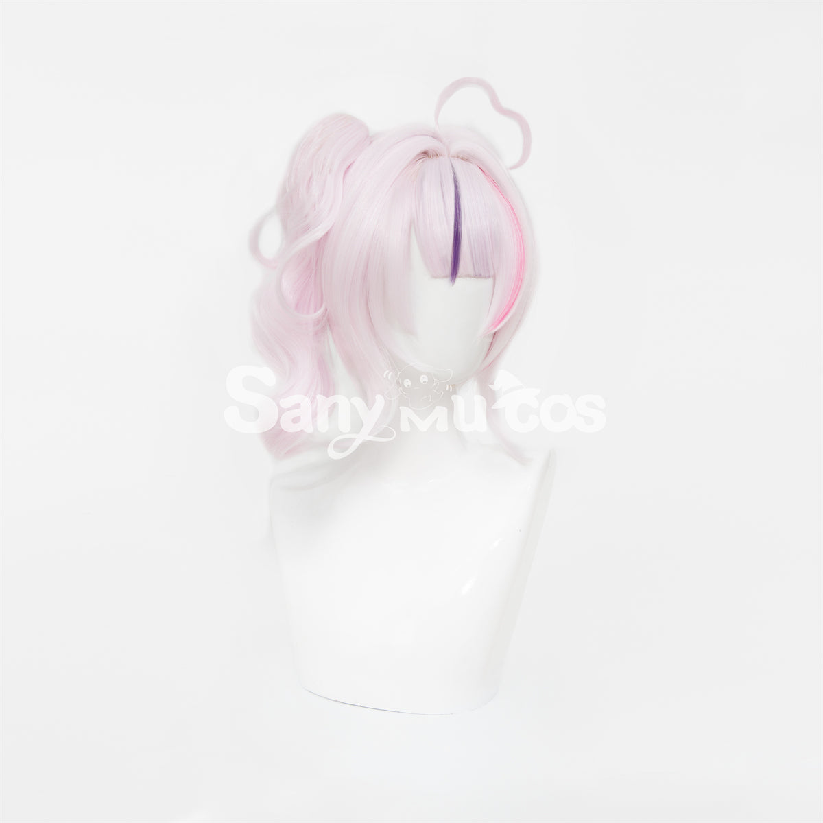 Nijisanji Vtuber Cosplay Maria Marionette Medium Light Pink Ponytail Cosplay Wig