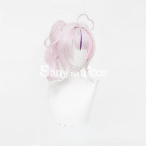 Nijisanji Vtuber Cosplay Maria Marionette Medium Light Pink Ponytail Cosplay Wig