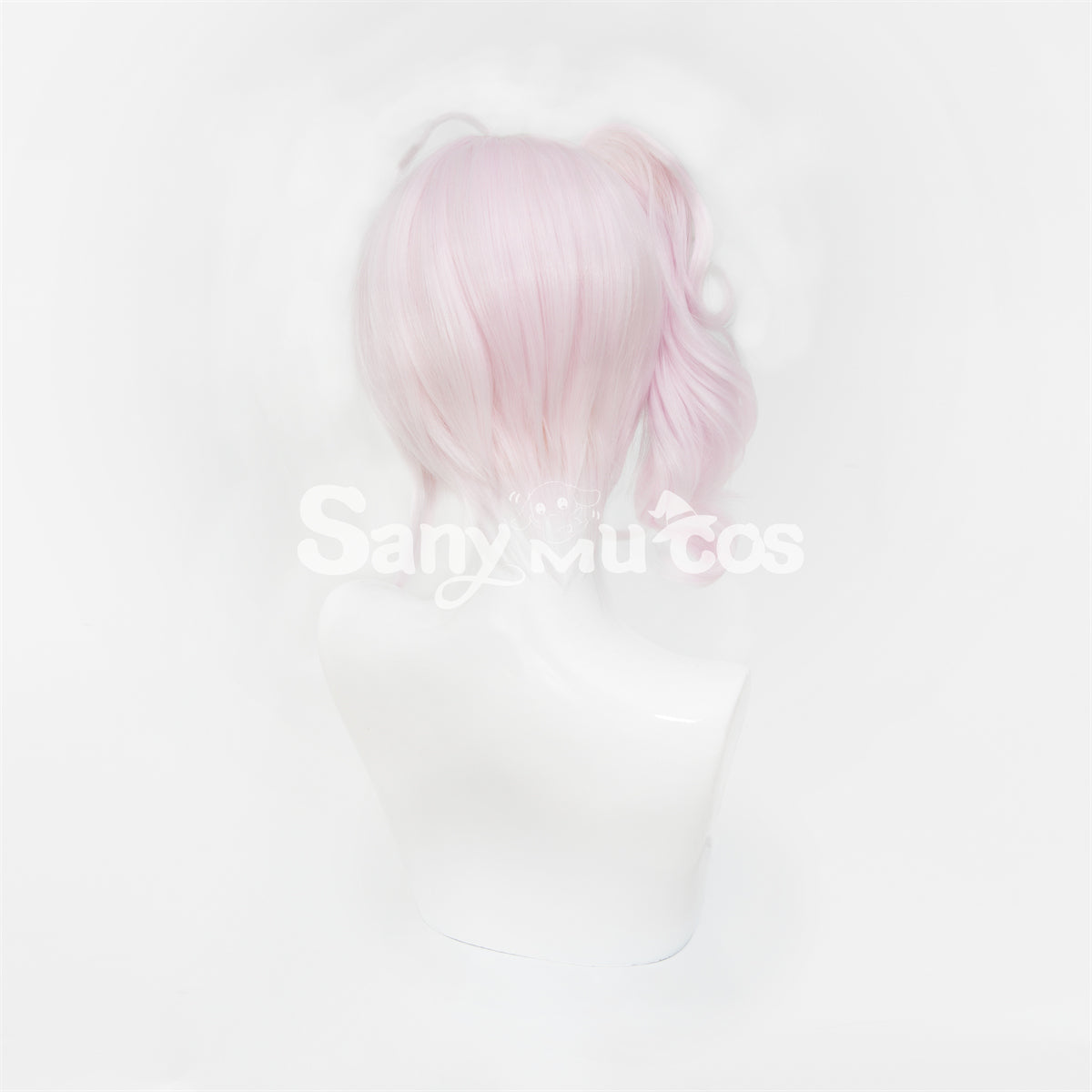 Nijisanji Vtuber Cosplay Maria Marionette Medium Light Pink Ponytail Cosplay Wig