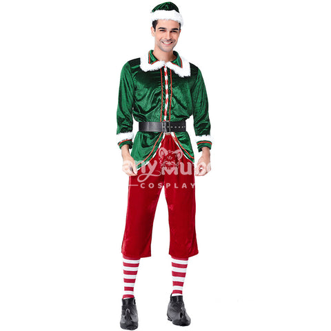 【In Stock】Christmas Cosplay Christmas Elf Male Cosplay Costume