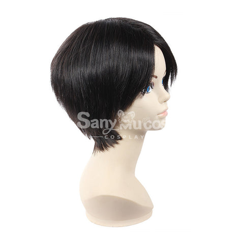 【In Stock】Anime Attack On Titan Cosplay Rivaille Ackerman Cosplay Wig