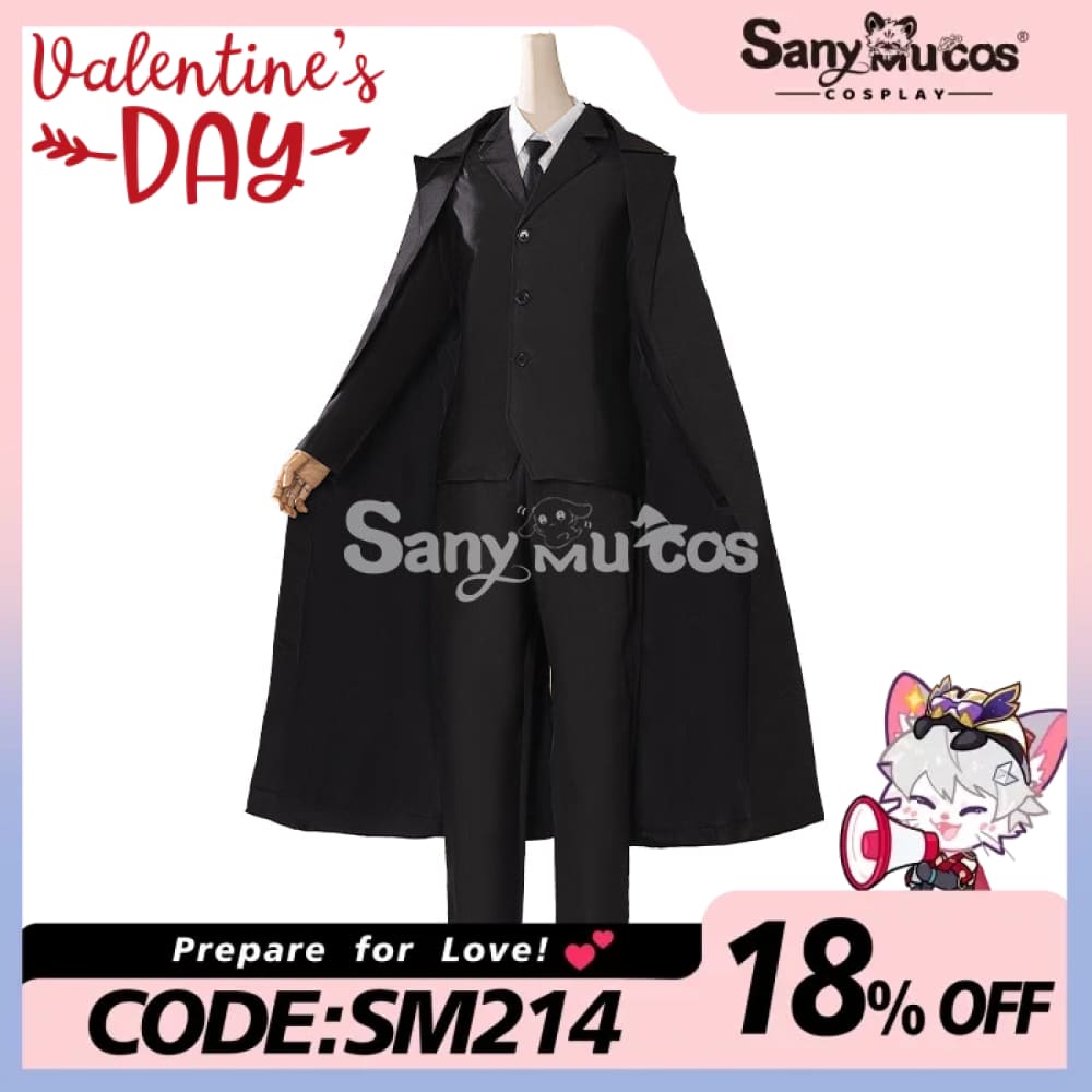 Anime Bungo Stray Dogs Dazai Osamu Cosplay black male Costume