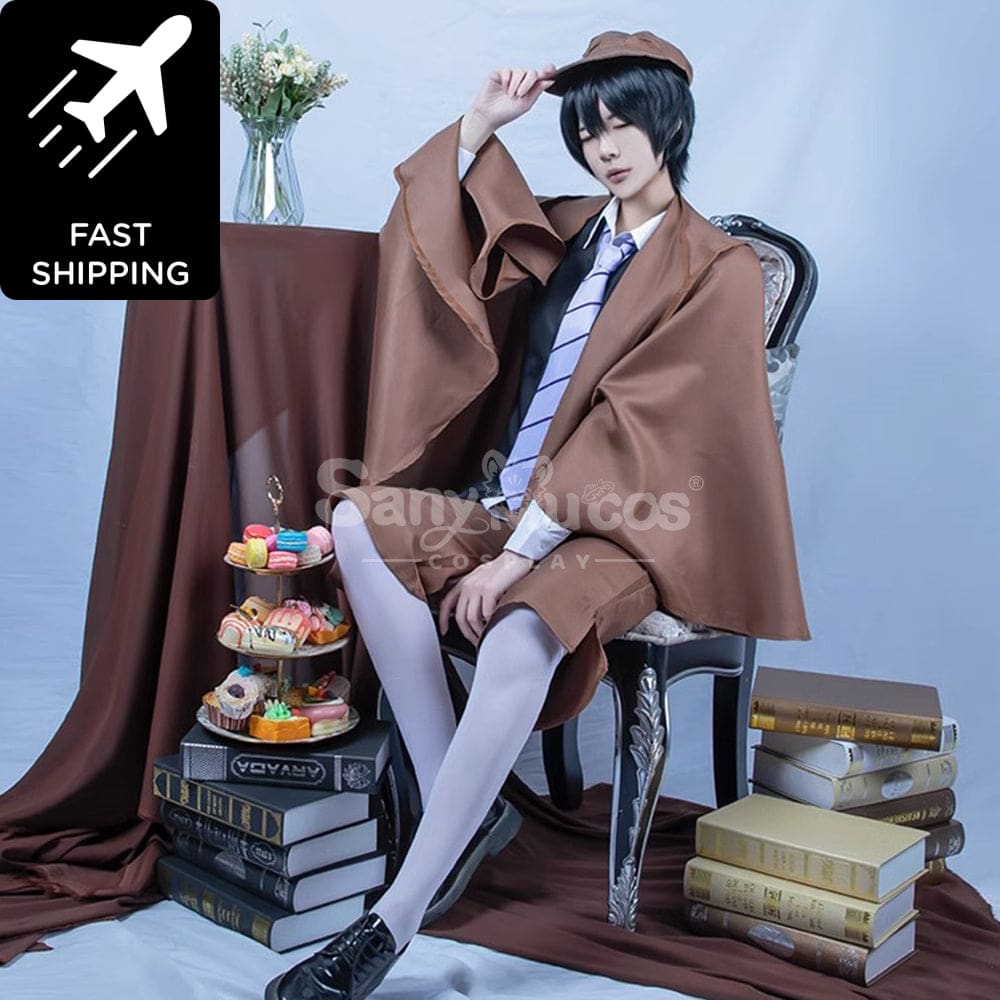 【48H To Ship】Anime Bungo Stray Dogs Edogawa Rampo Classical Cape Suit Cosplay Costume Costumes