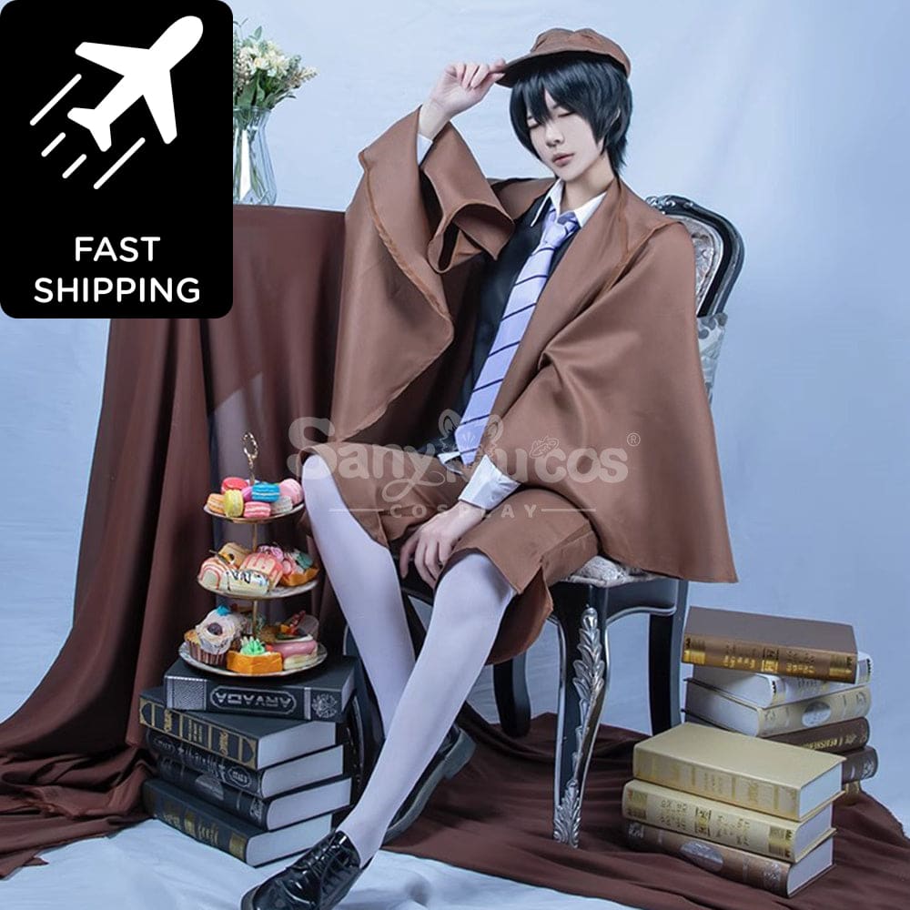 【48H To Ship】Anime Bungo Stray Dogs Edogawa Rampo Classical Cape Suit Cosplay Costume Costumes