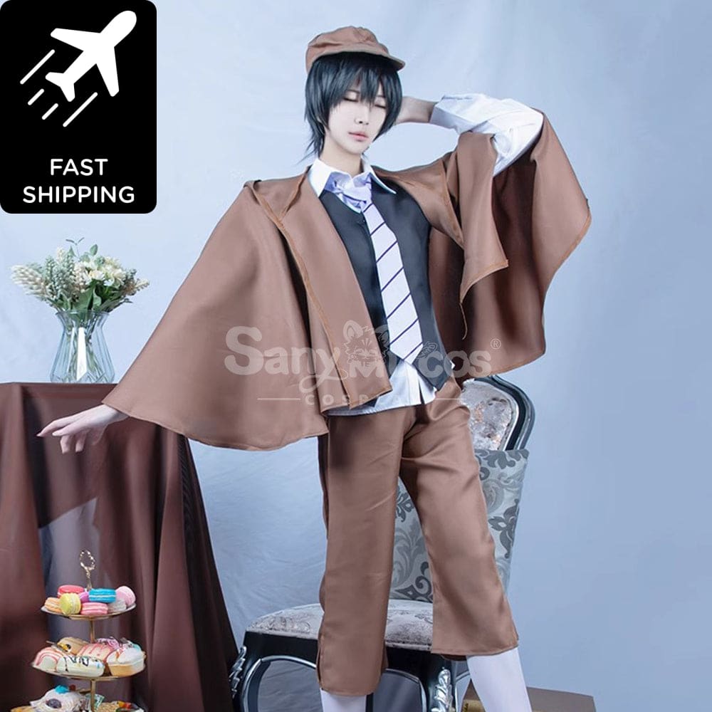 【48H To Ship】Anime Bungo Stray Dogs Edogawa Rampo Classical Cape Suit Cosplay Costume Costumes