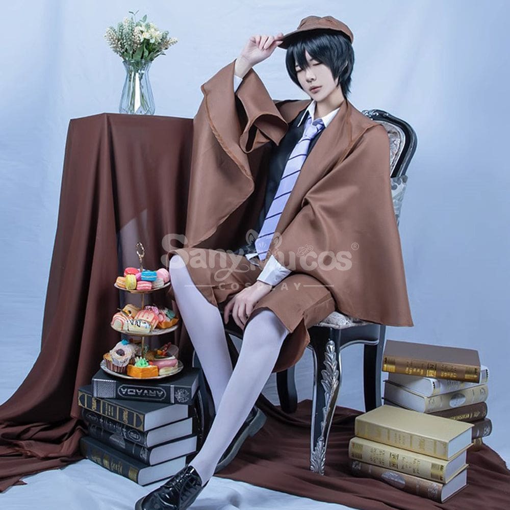 【48H To Ship】Anime Bungo Stray Dogs Edogawa Rampo Classical Cape Suit Cosplay Costume Costumes