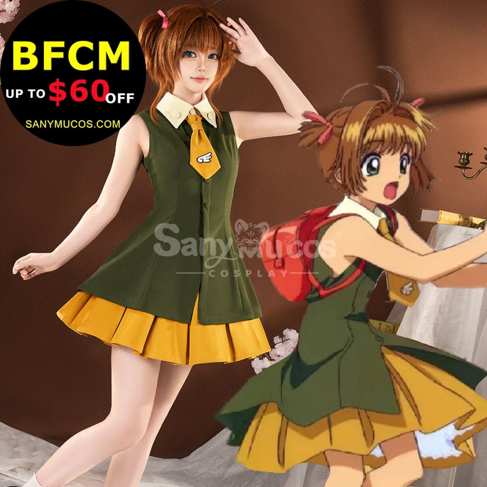 【Pre-Sale】Anime Cardcaptor Sakura Cosplay Sakura Kinomoto Hong Kong Trip Cosplay Costume Premium Edition Cosplay