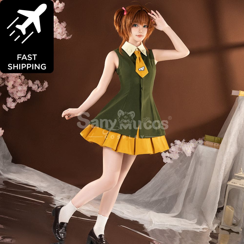 【Pre-Sale】Anime Cardcaptor Sakura Cosplay Sakura Kinomoto Hong Kong Trip Cosplay Costume Premium Edition Cosplay