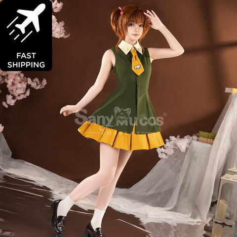 【Pre-Sale】Anime Cardcaptor Sakura Cosplay Sakura Kinomoto Hong Kong Trip Cosplay Costume Premium Edition Cosplay