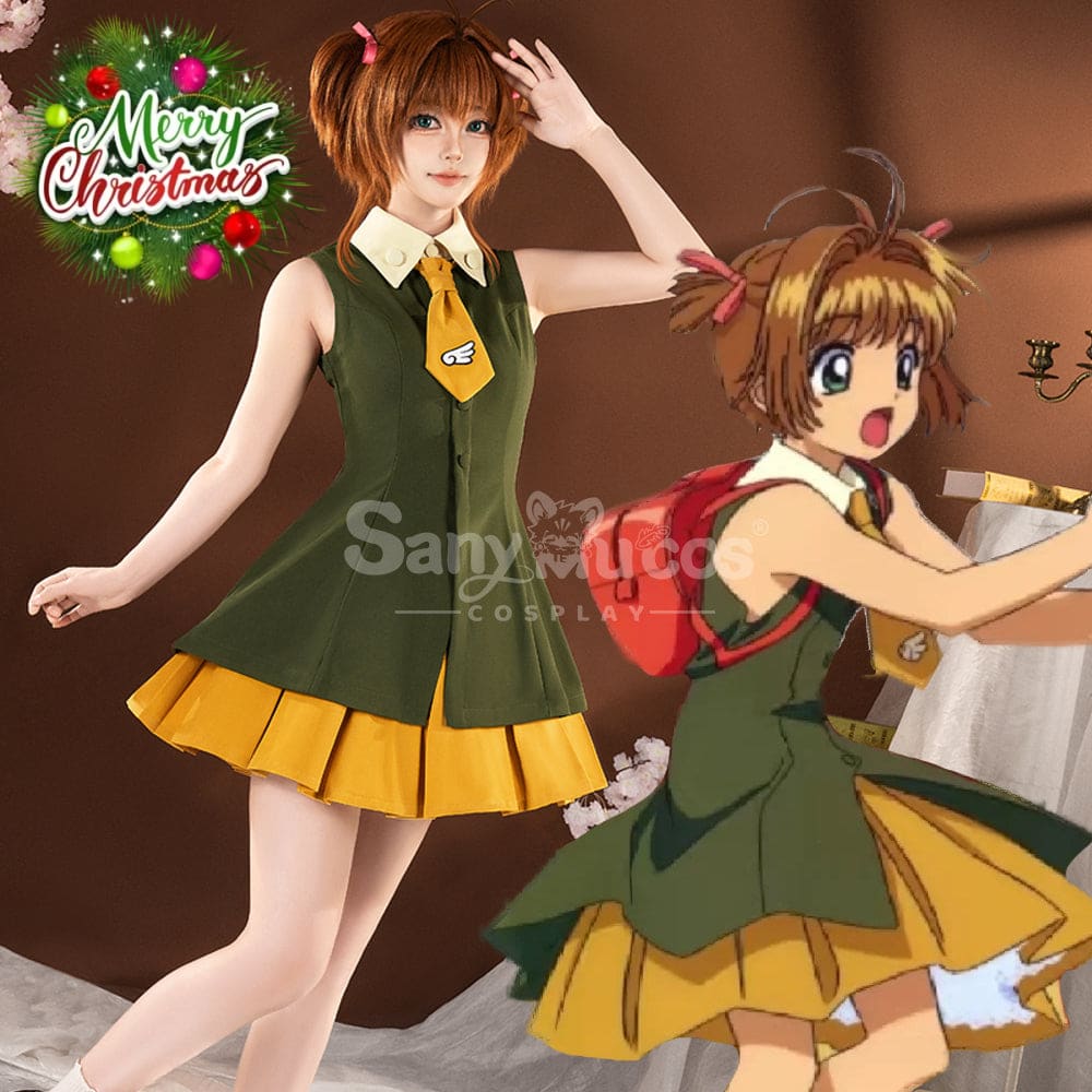 【Pre-Sale】Anime Cardcaptor Sakura Cosplay Sakura Kinomoto Hong Kong Trip Cosplay Costume Premium Edition Cosplay