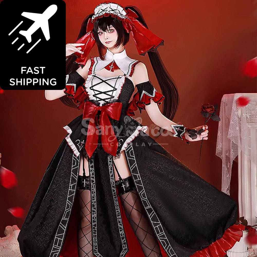 【In Stock】Anime Date A Live Cosplay Kurumi Tokisaki Costume Premium Edition Costumes