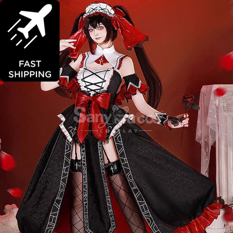 【In Stock】Anime Date A Live Cosplay Kurumi Tokisaki Costume Premium Edition Costumes