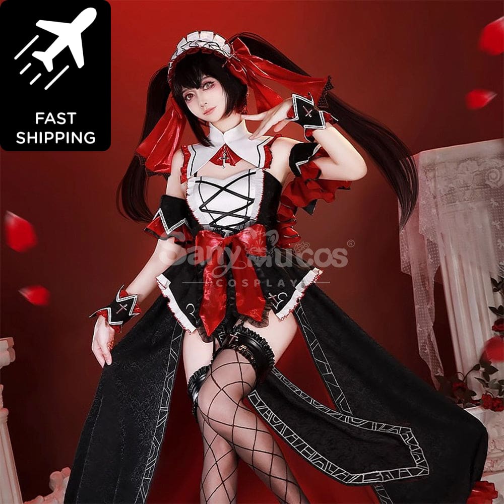 【In Stock】Anime Date A Live Cosplay Kurumi Tokisaki Costume Premium Edition Costumes
