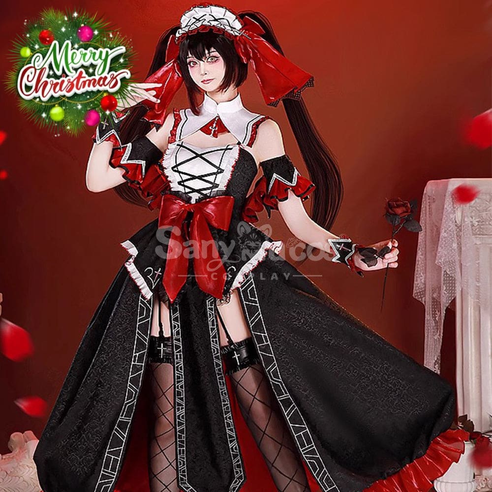 【In Stock】Anime Date A Live Cosplay Kurumi Tokisaki Costume Premium Edition Costumes