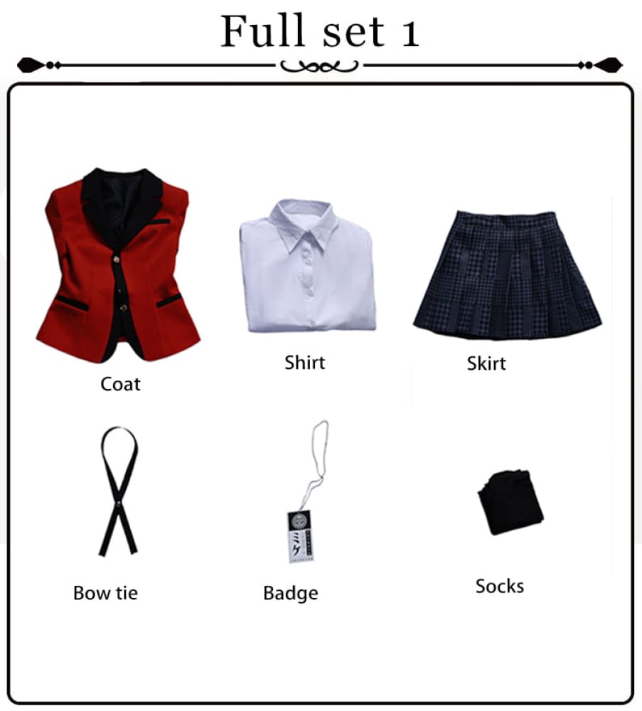 【48H To Ship】Anime Kakegurui Cosplay Kirari Momobami Cosplay Costume Premium Edition Cosplay Costumes