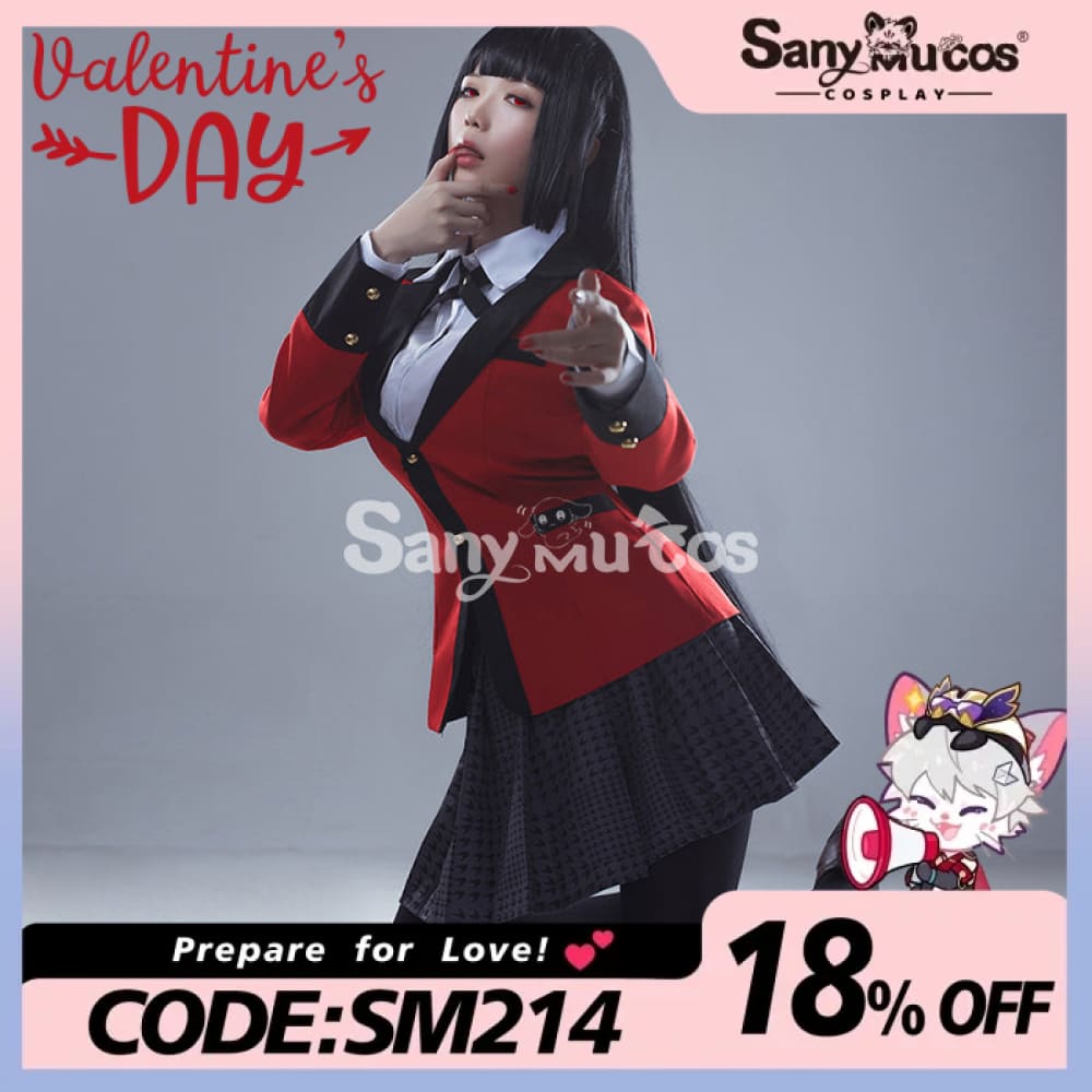 Anime Kakegurui Cosplay Costume Yumeko Jabami School Uniform Women Costume