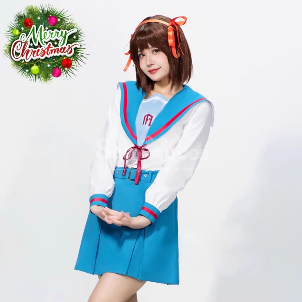 【In Stock】Anime The Melancholy of Haruhi Suzumiya Cosplay Yuki Nagato Cosplay Costume Premium Edition Cosplay Costumes